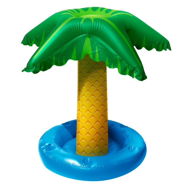 SwimWays 54-Inch Outside Giant Water Inflatable Floating Pool Tiki Bar Beverage Station for All Ages