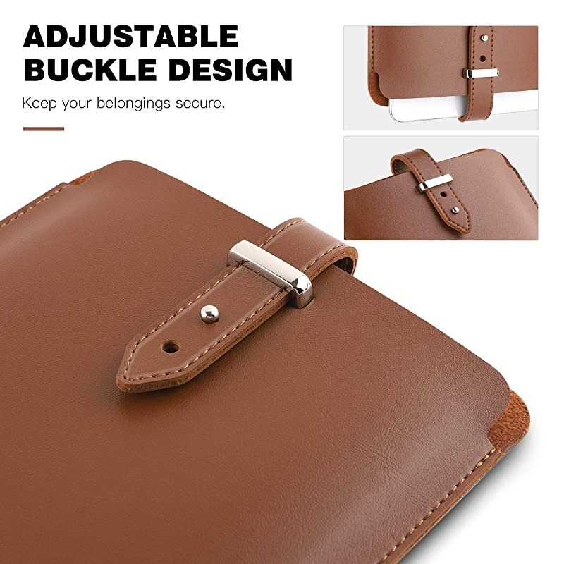 79 Tablet Sleeve Case for iPad Mini 5 2019 Mini 4 3 2 1 Premium PU Leather Pouch Protective Cover Bag Ultra Lightweight Slim EReader Carrying Bag Brown