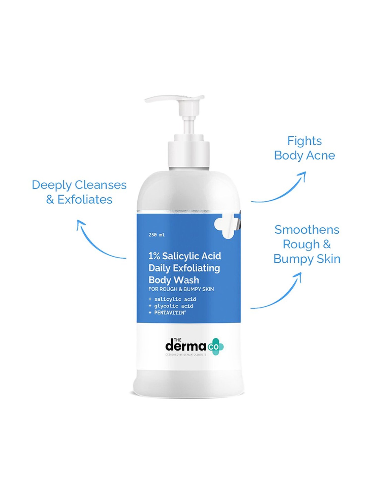 The Derma Co 1% Salicylic Acid Daily Exfoliating Body Wash - 250 ml