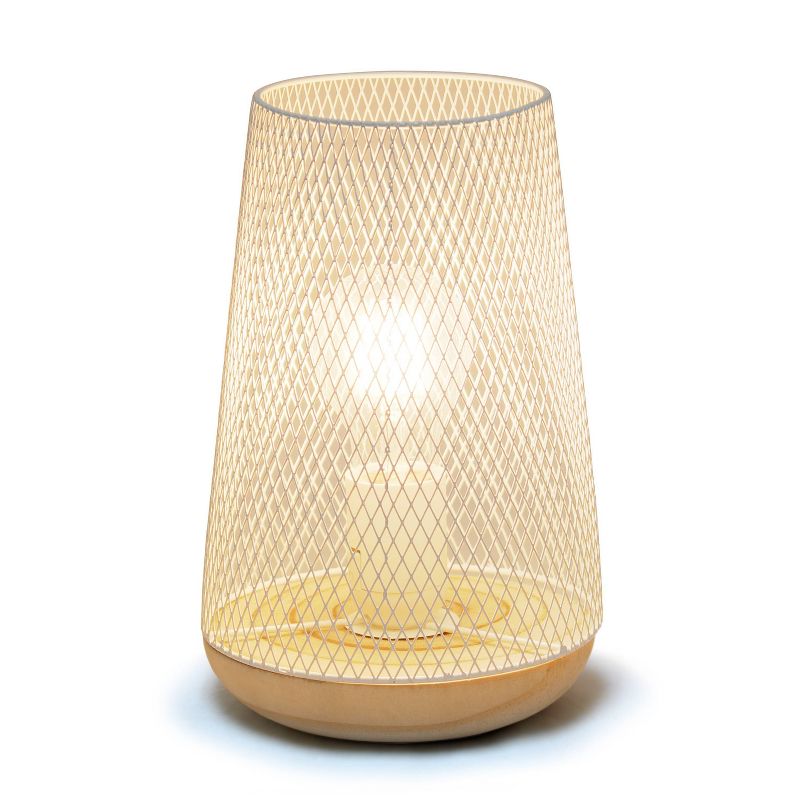 Wired Mesh Uplight Table Lamp White - Simple Designs