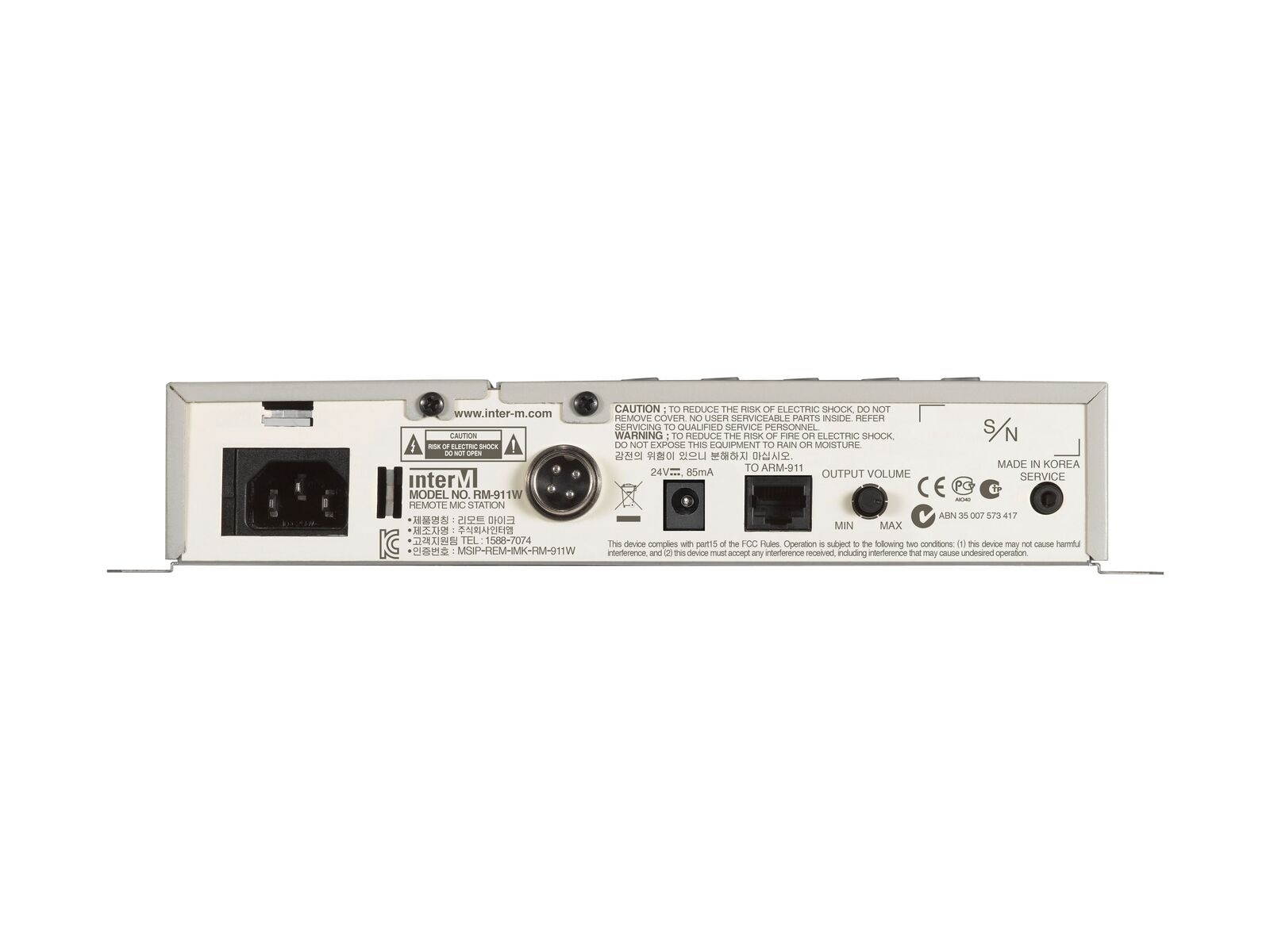 Inter-M RM-911W Surface Wall-mountable Remote Paging Microphone Station