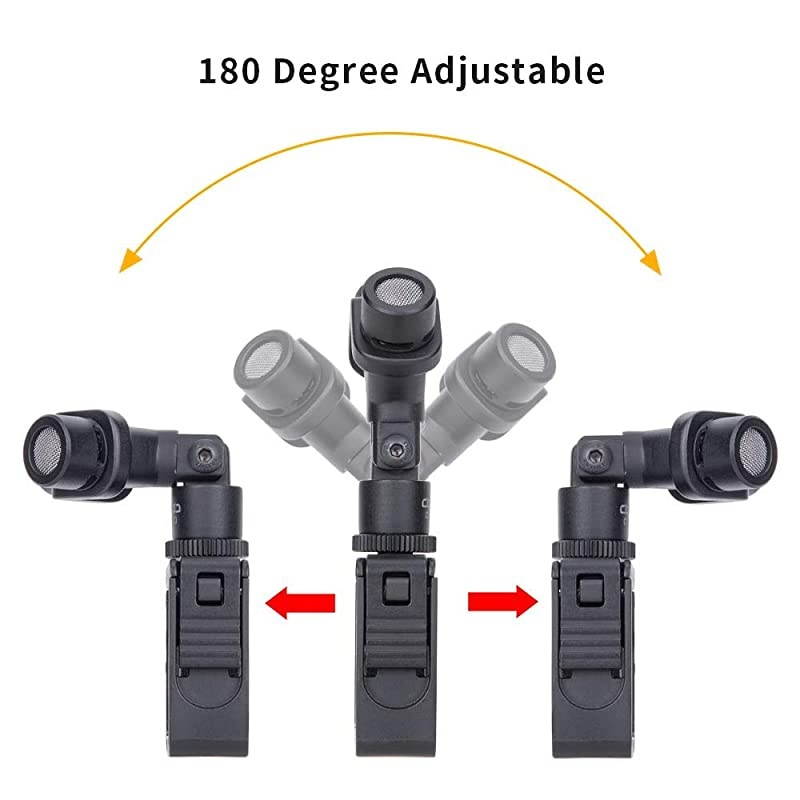 DJI Osmo Pocket Microphone,  CVM-MT06 Full Metal Stereo Video Microphone Universal for DJI Pocket Camera, with Pocket Mount Holder (TRS 3.5mm Input)