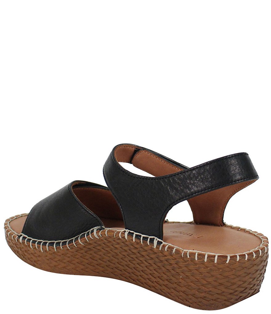 L'Amour Des Pieds Yahya Leather Espadrille Wedge Sandals