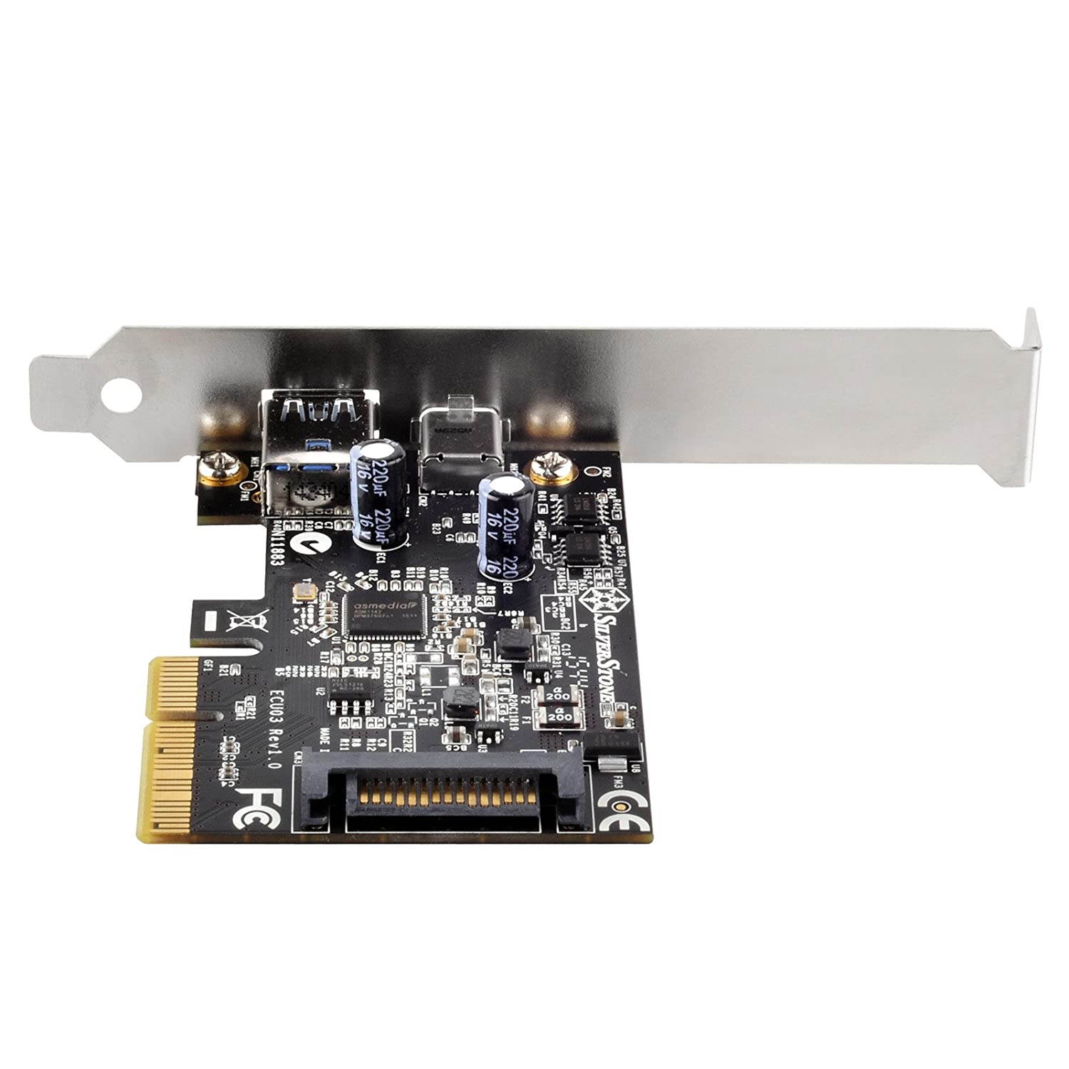 SilverStone Technology USB 3.1 External Type A & Type C Pci-E Card ECU03 Components Other