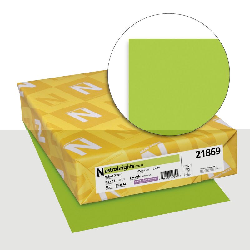 Astrobrights Card Stock, 8-1/2 x 11 Inches, Vulcan Green, pk of 250