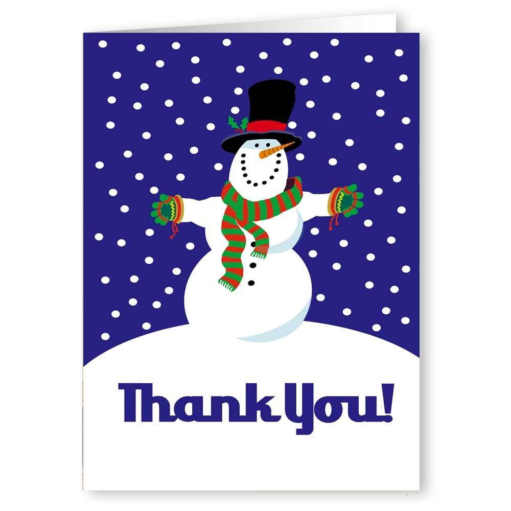 Holiday Snowman Thank You Boxed Note Card - 18 Cards & Envelopes
