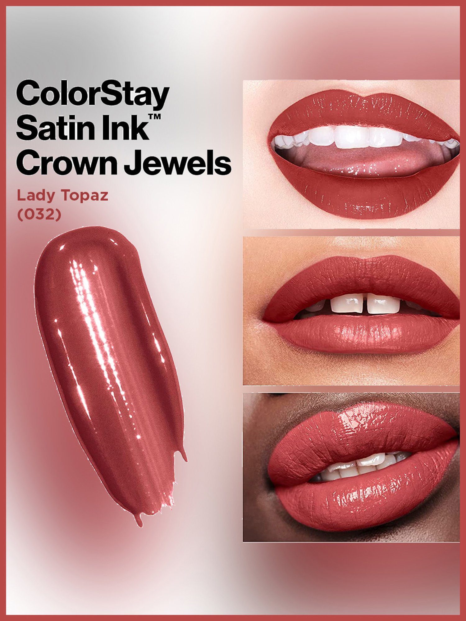 Revlon ColorStay Satin Ink Crown Jewels Liquid Lipstick Lady Topaz - 5 ml