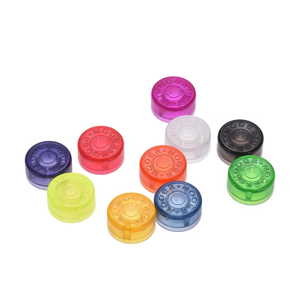 10pcs Foots Witch Topper Protector Colorful Plastic Bumpers for Guitar Effect Pedal(Random Color Delivery)
