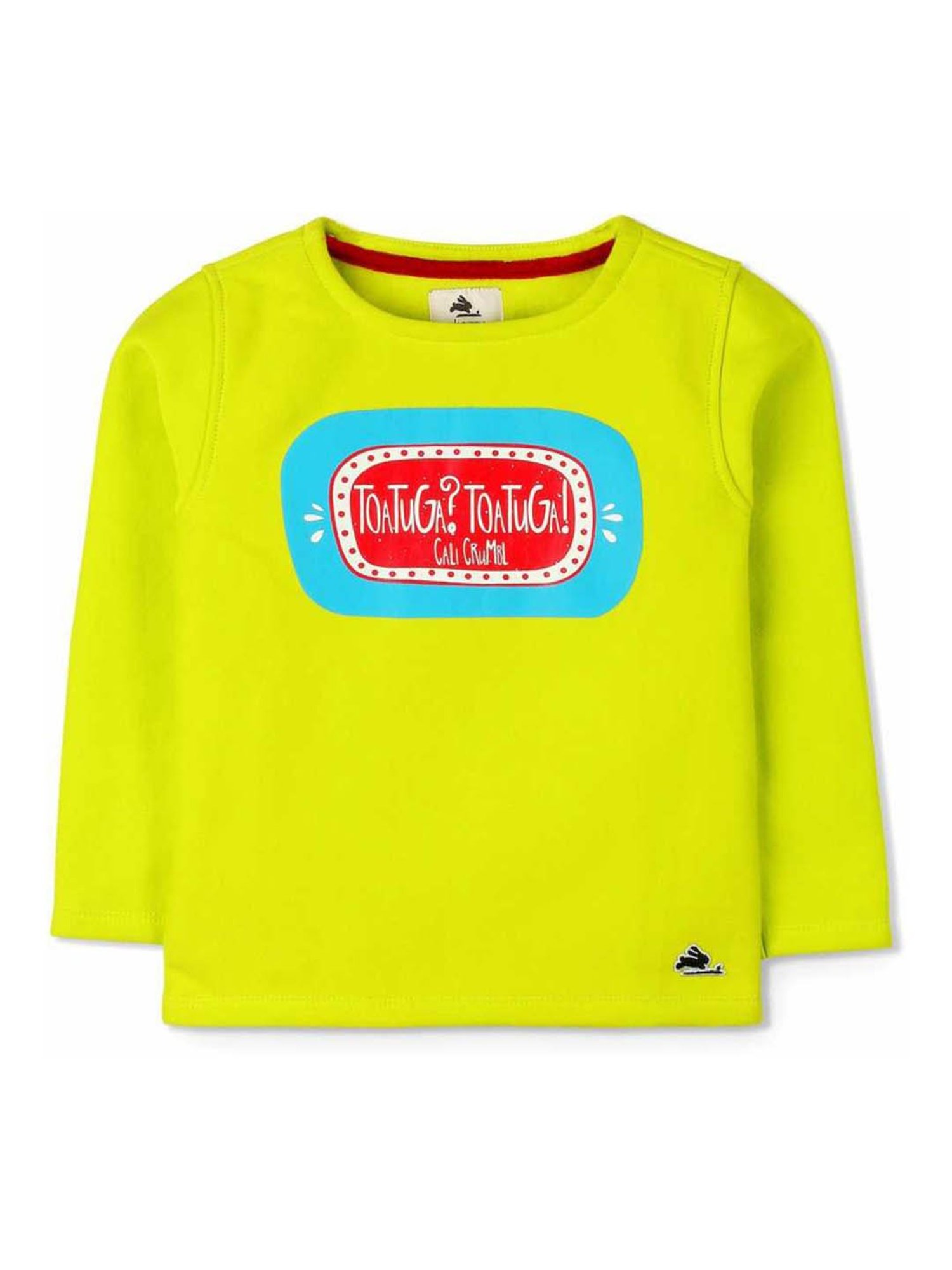 Cherry Crumble By Nitt Hyman Kids Lime Yellow Printed Sweatshirt