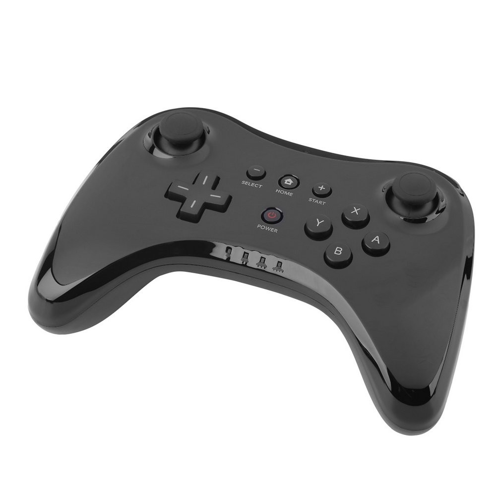 Wireless Controller Gamepad Joypad Joystick Remote Black Wireless Controller for Nintendo Wii U Pro