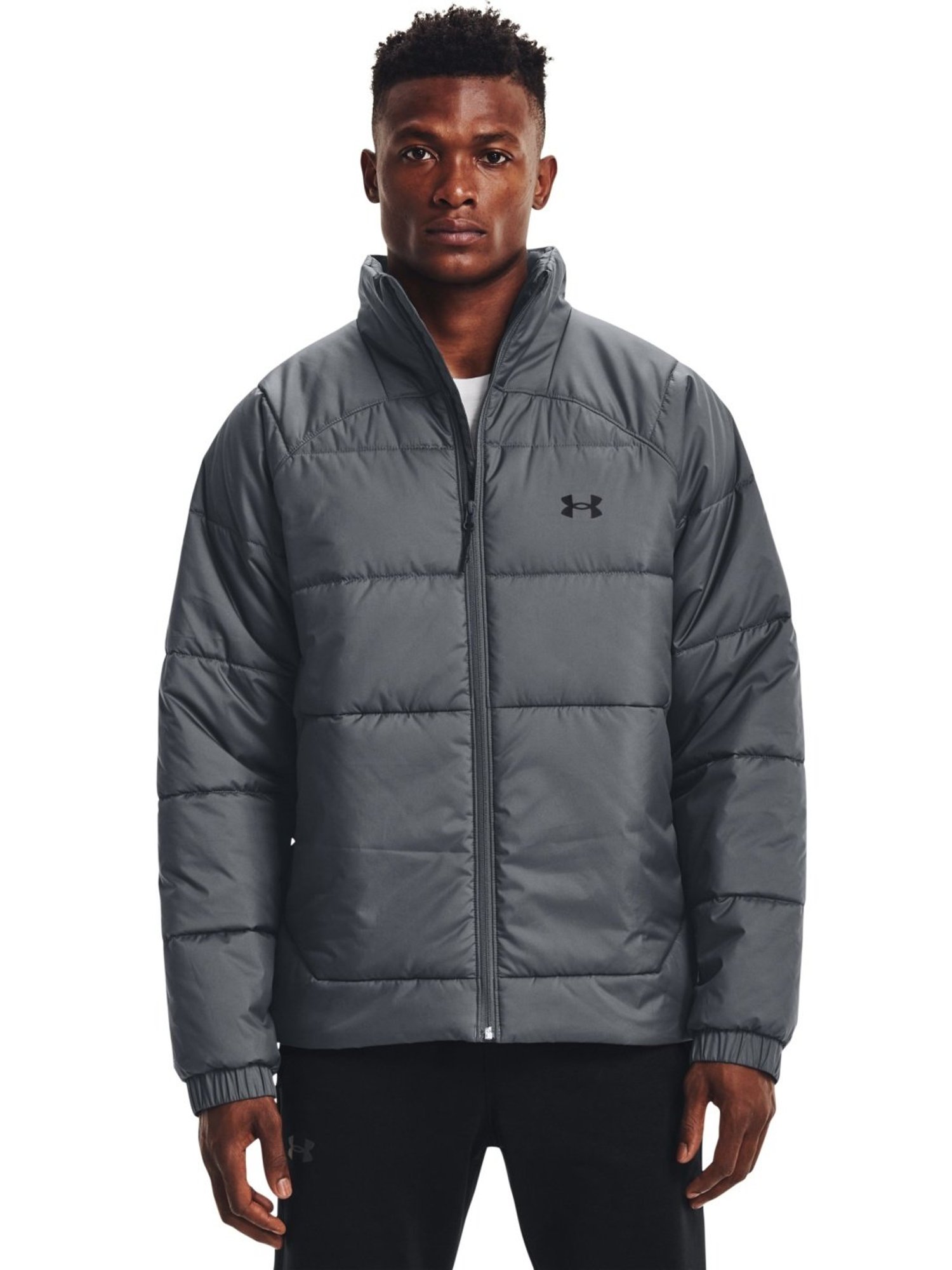 Under Armour Grey Regular Fit Quilted Sports Jacket