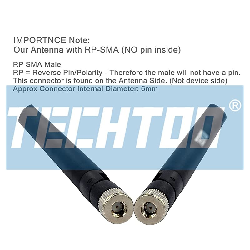 WiFi Antenna Dual Band 7dBi 2.4GHz/5.8GHz with RP-SMA Connector for Wireless Network Router USB Adapter PCI Card IP Camera DJI Phantom Wireless Range Extender FPV UAV Drone (Black 2-Pack)