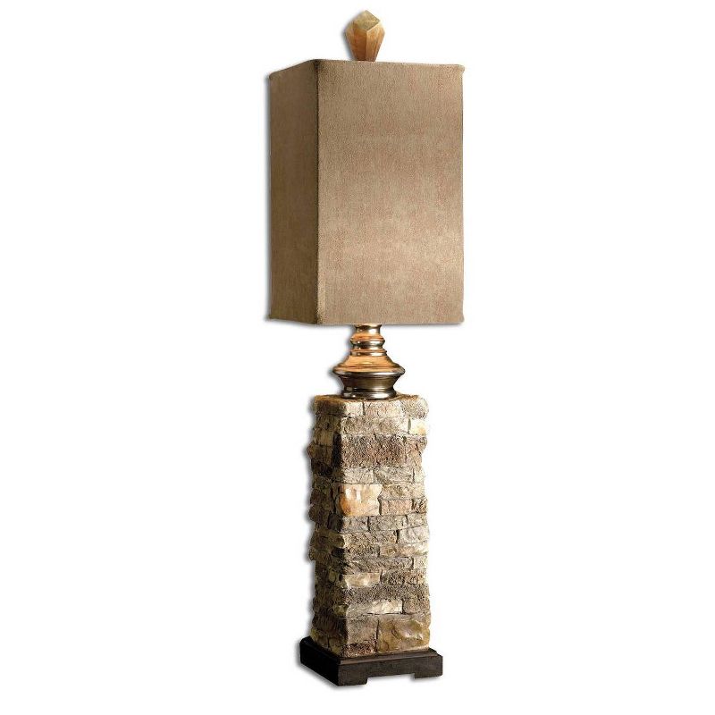 Uttermost Andean Layered Stone Buffet Lamp  - Light Brown