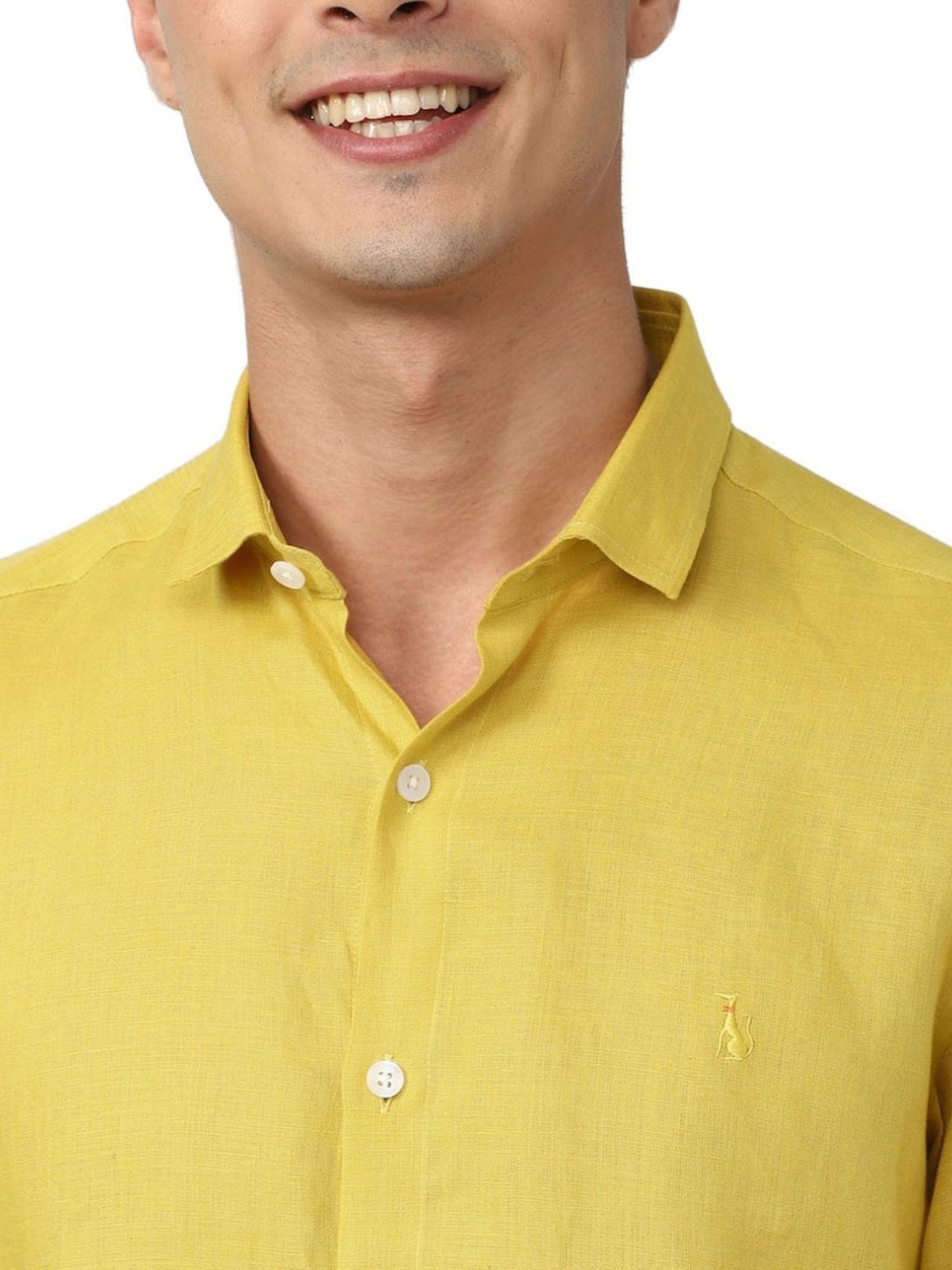Simon Carter London Yellow Slim Fit Shirt