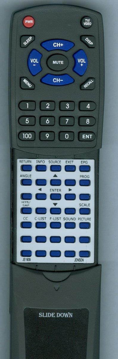 Replacement Remote Control for JENSEN JE2608WV, JE1911, JE2611RTL, JE3211, JE1909