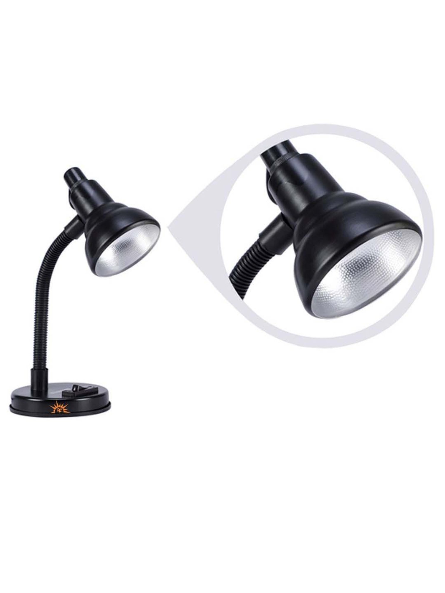 DecorativeRay Black PVC Study Table Lamp - Set of 1