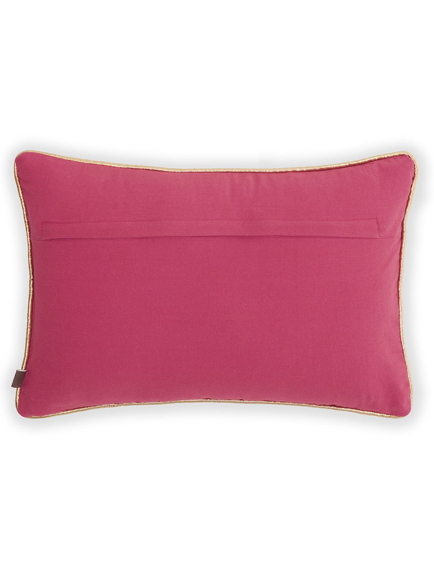 Pure Home and Living Pink Cotton Embroidery Cushion Cover