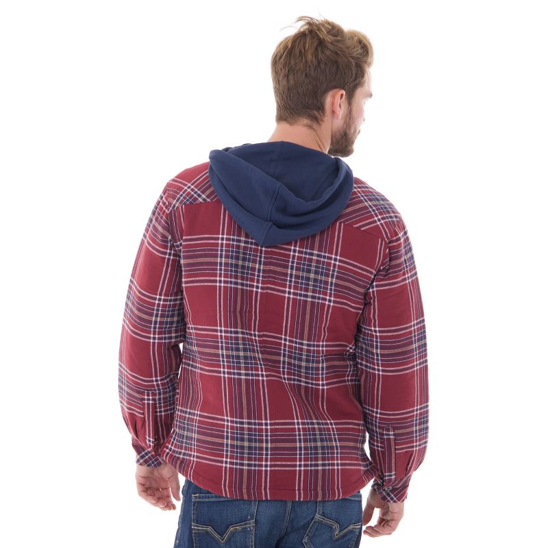 Dickies Men's Flannel Hooded Shirt Jacket - Current Wine S