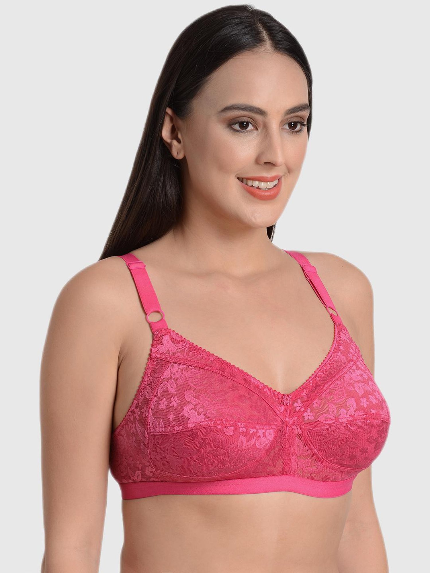 Mod & Shy Multi Lace Print Bra Set