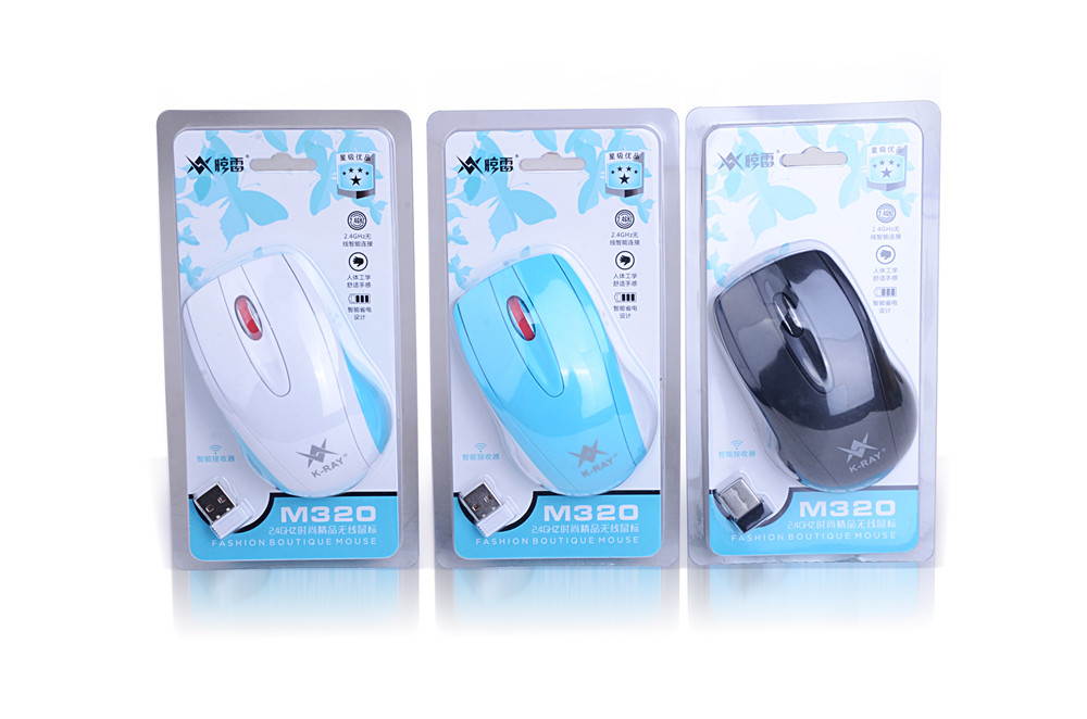 K-RAY M320 2.4GHz Wireless Mouse Silent Click Compact Soundless Optical Mice with Nano USB Receiver DPI 800/1200/1600 for PC and Mac