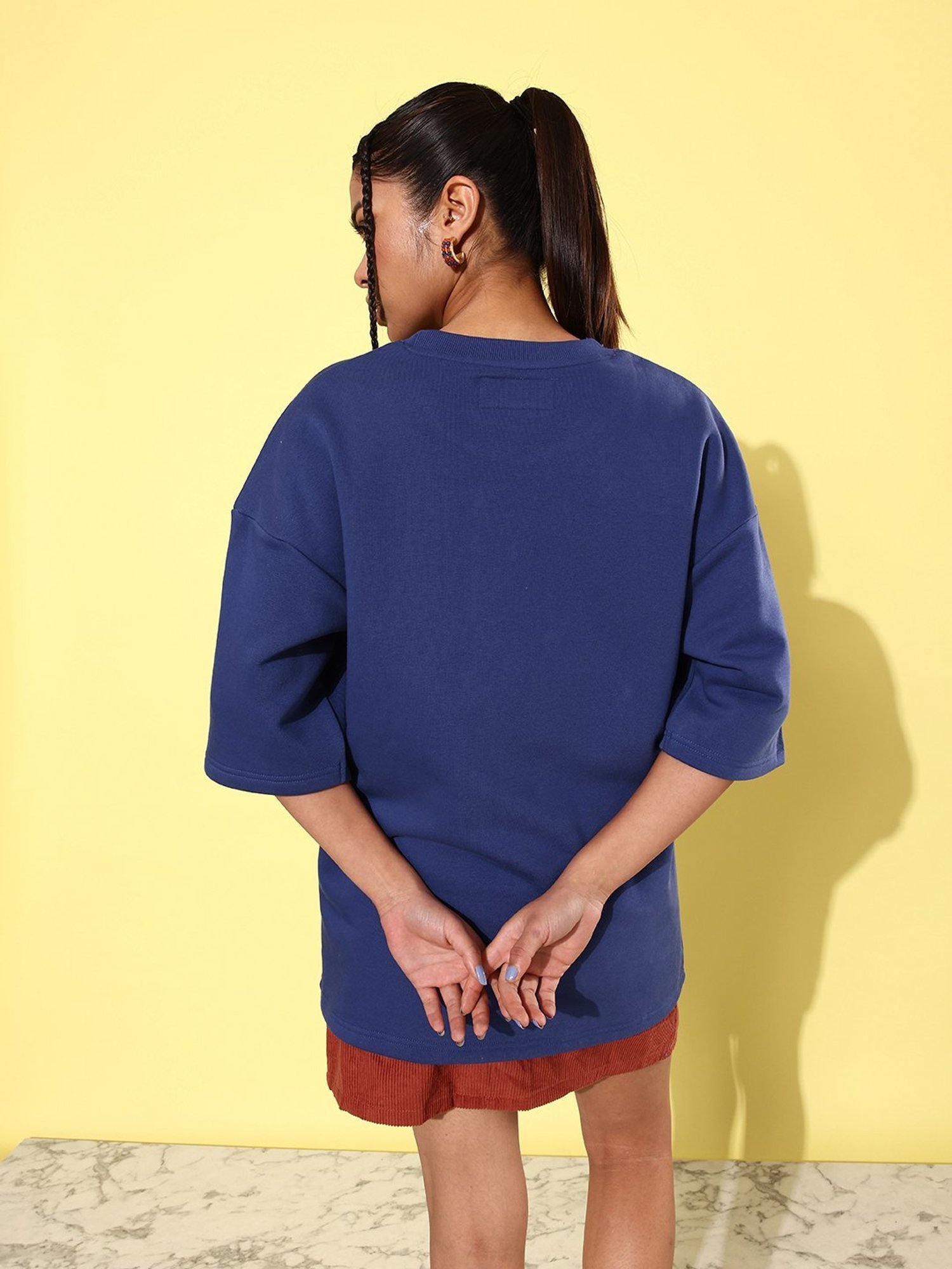 Difference of Opinion Blue Fleece Oversized Sweatshirt