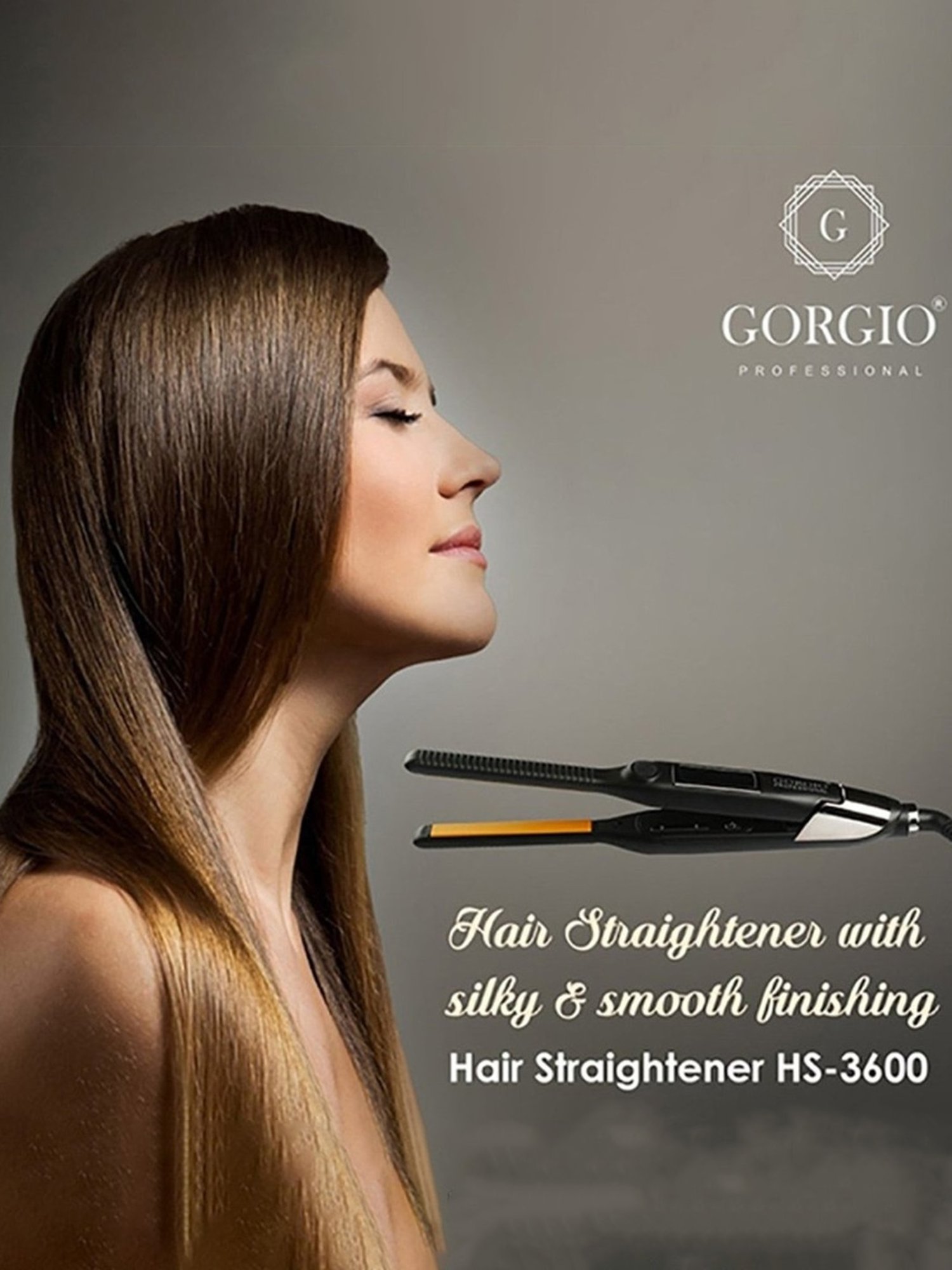 Gorgio Professional HS3600 Hair Straightener (Black)