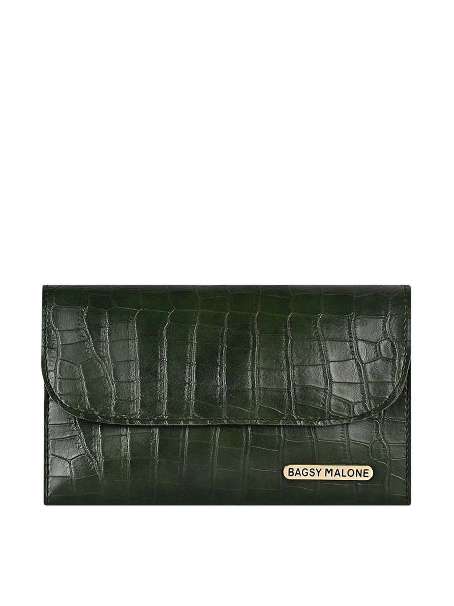 Bagsy Malone Green Textured Clutch