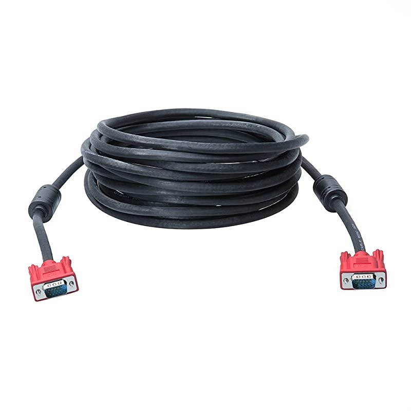 Computer Monitor VGA Cable 5 Feet with Dual Ferrite Cores Standard 15 Pin Male to Male Wire Full HD 1080P