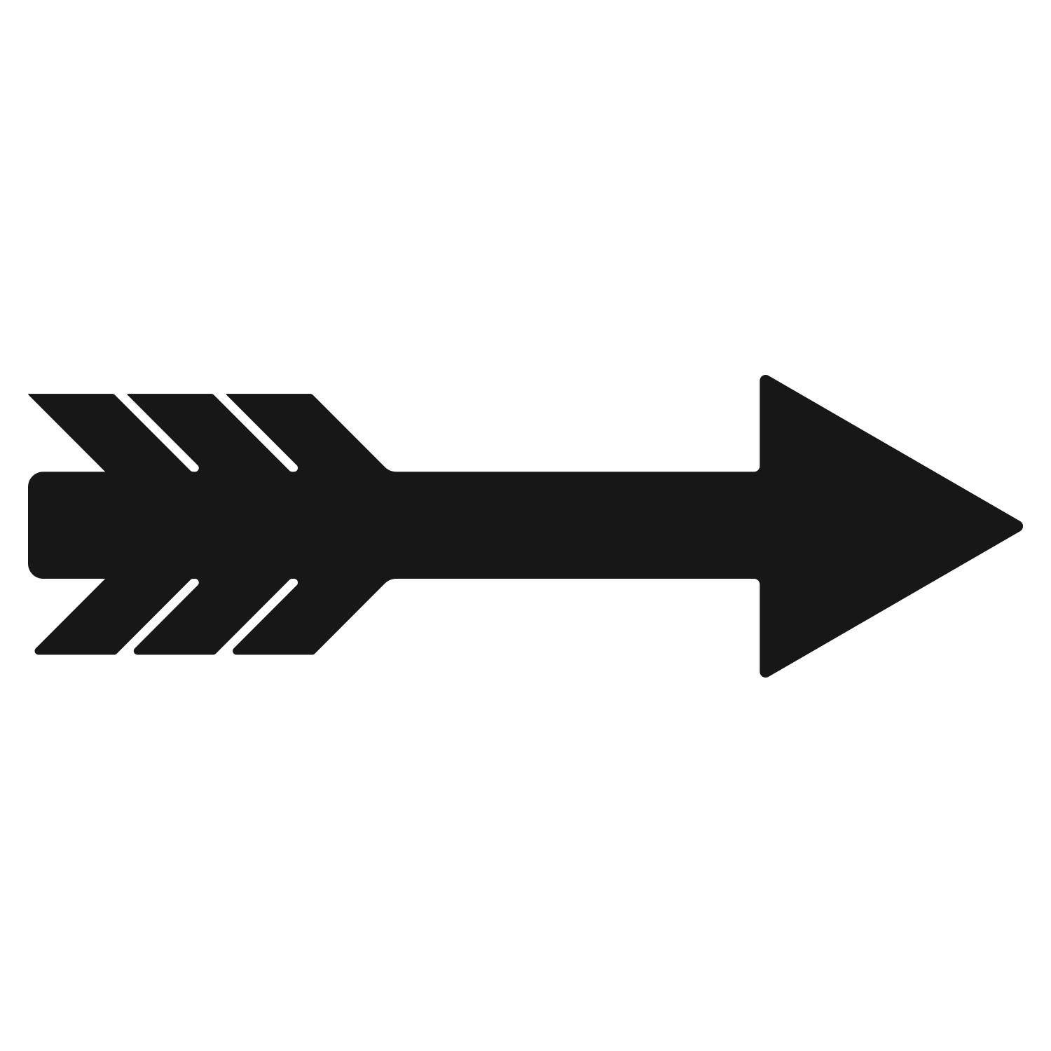 LiteMark 11 Inch Orange Removable Feather Arrow Decals - Pack of 6