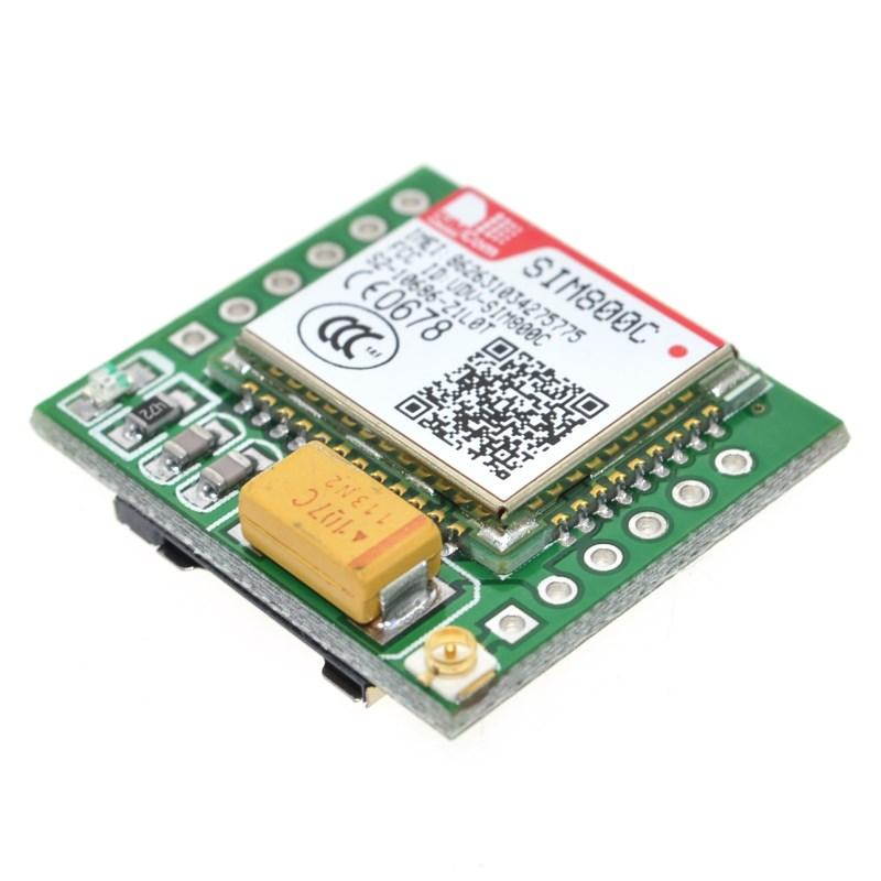 NEW Smallest SIM800C GPRS GSM Module MicroSIM Card Core Board Quad-band TTL Serial Port (Compatible SIM800L SIM900A)