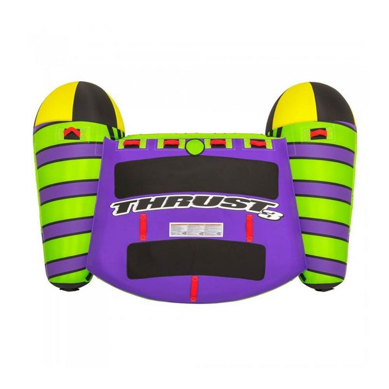 Airhead Thrust Inflatable Boat Towable Water Sport Deck Inner Tube, 3 Riders