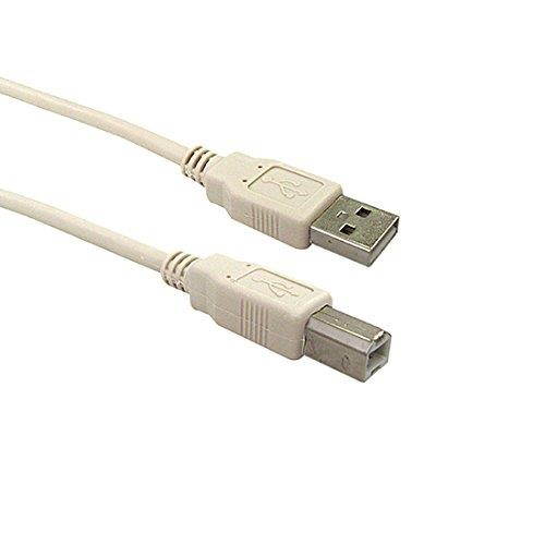 6' FT USB Type A Male to Type B Male Cable AB 2.0 Serial Transfer Data Cable Device Connection Cable, Flexible PVC Jacket with 24K Gold Contacts