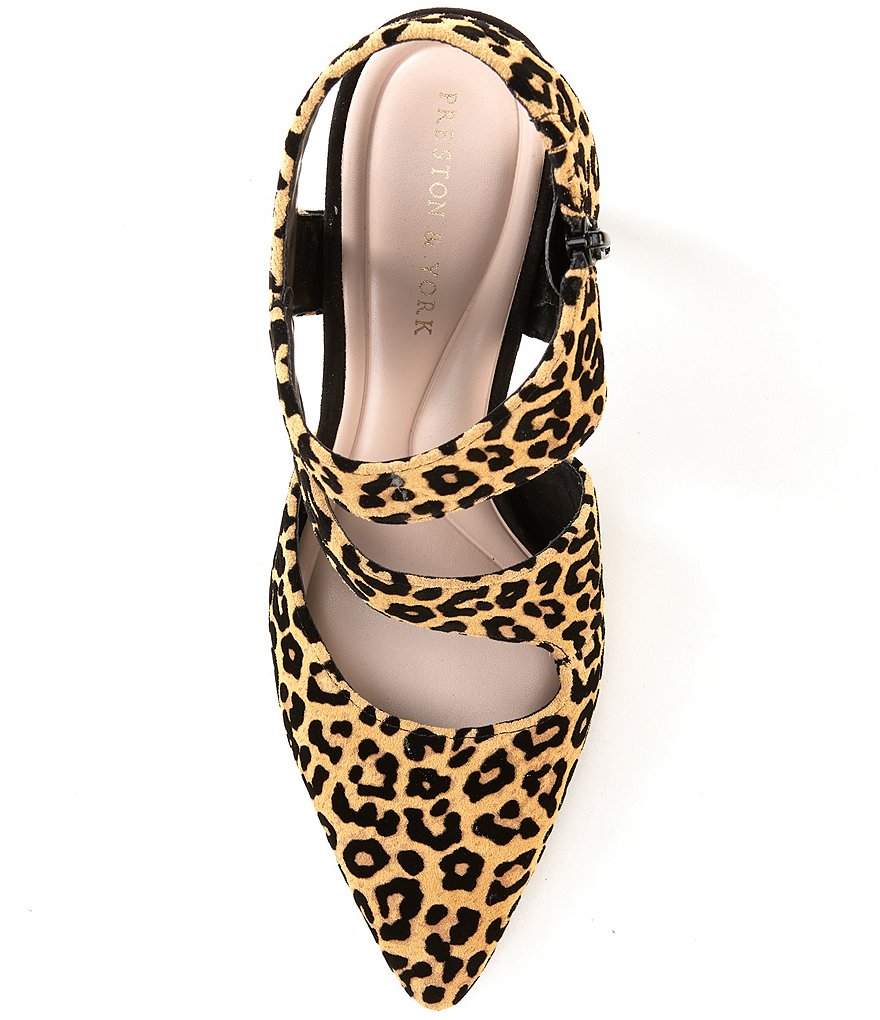 Preston & York Posey Leopard Print Asymmetric Cut Out Pumps