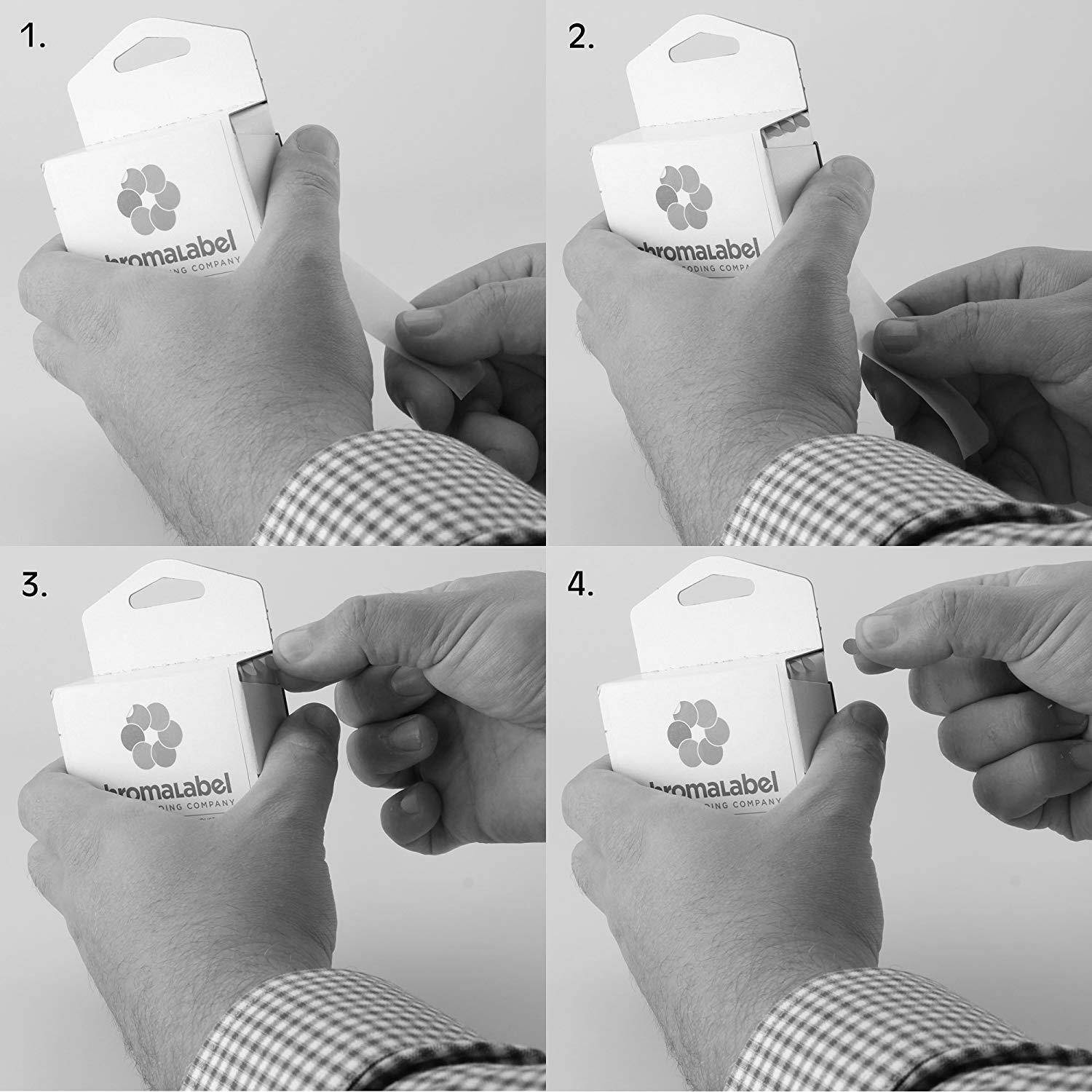 ChromaLabel Fluorescent Color-Code Dot Label Kit | 6 Assorted Colors | 1000/Dispenser Box (1/4 inch)