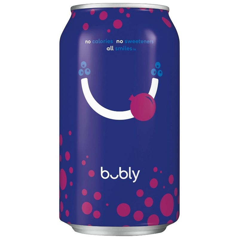 bubly Blueberry Pomegranate Sparkling Water - 8pk/12 fl oz Cans