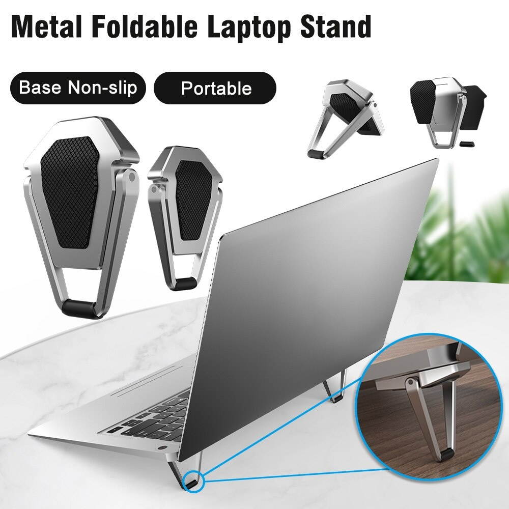 Mini Portable Invisible Laptop Holder Adjustable Cooling Feet Foldable Stand Heat Reduction Laptop Holder Stand Laptop