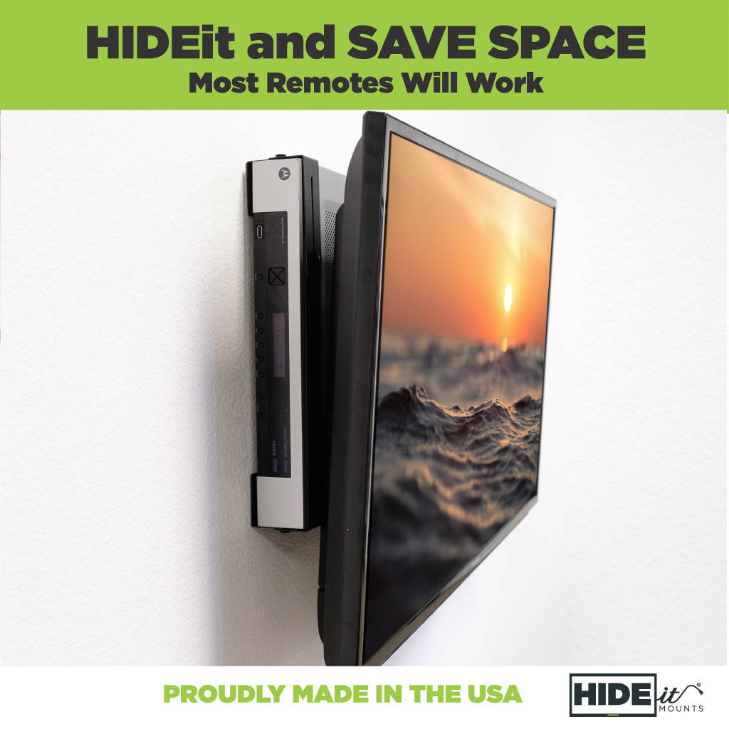 HIDEit Uni-L Mount - Patented Large Adjustable Wall Mount for A/V Components - Made in the USA