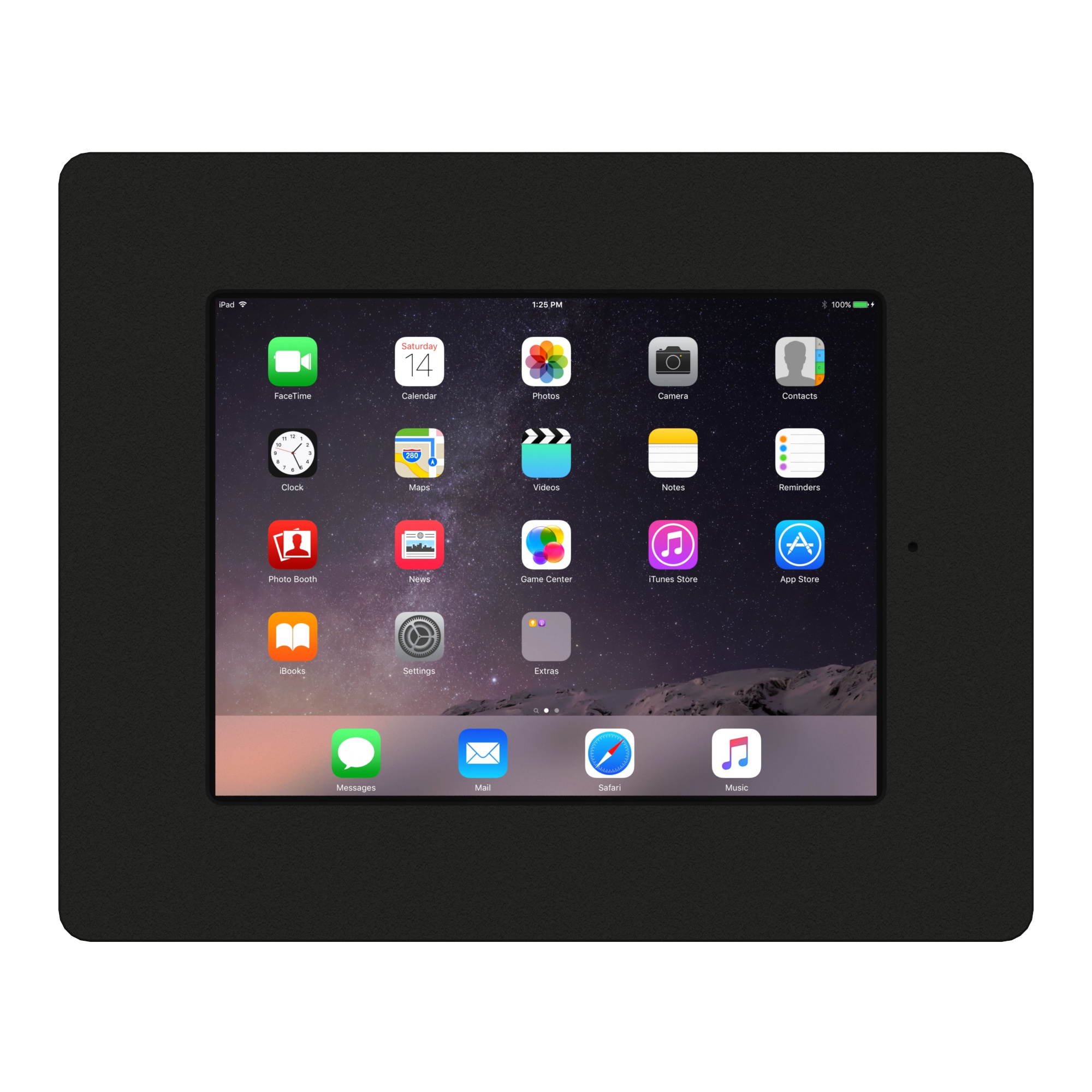 VidaMount Black Covered Home Button VESA Enclosure compatible with iPad 2/3/4