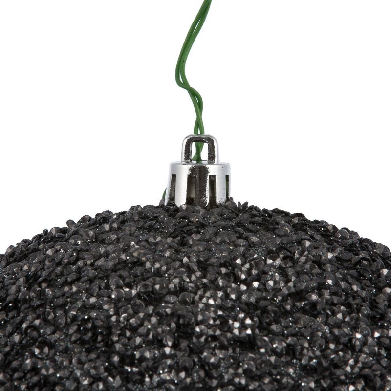 4ct Vickerman 6" Beaded Ball Ornament Limestone