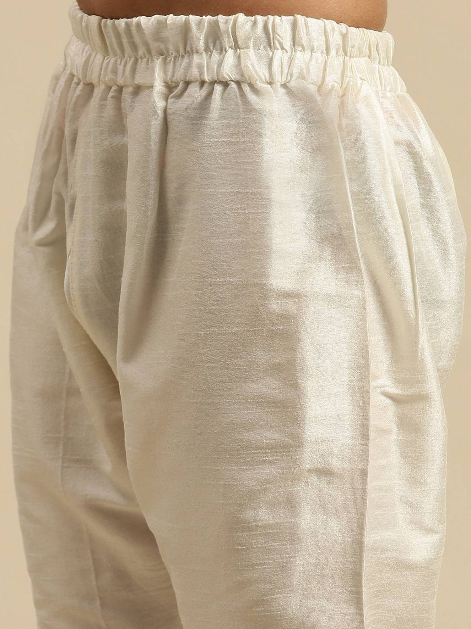 Sanwara Kids Wine Red & White Solid Kurta Set