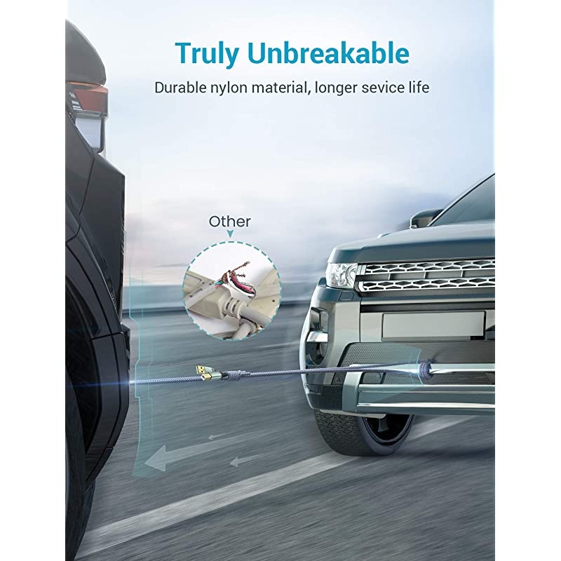 Printer Cable, 6.6FT/2 Meter Printer Cord Never Rupture 2.0 Type A Male to B Male Scanner Cord High Speed for HP, Canon, Dell, Epson, Lexmark, Xerox and More