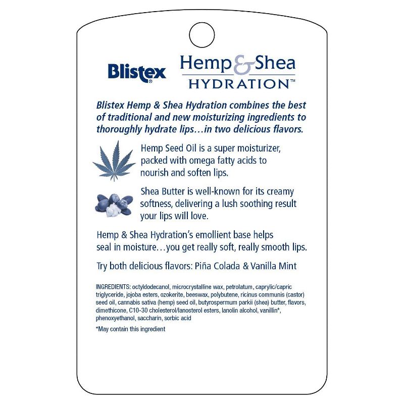 Blistex Hemp and Shea Hydration - 0.3oz