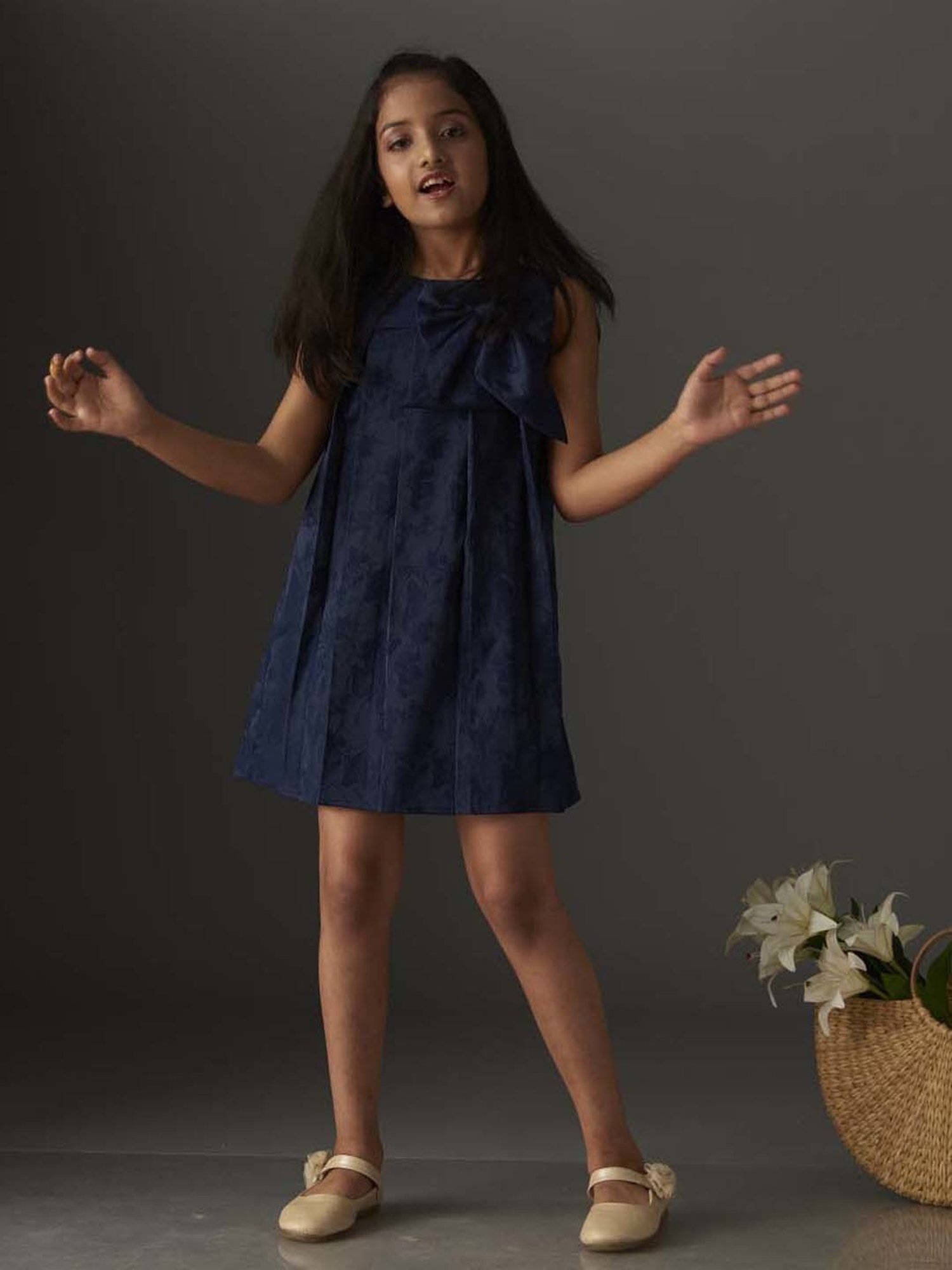 KidsDew Kids Navy Applique Dress