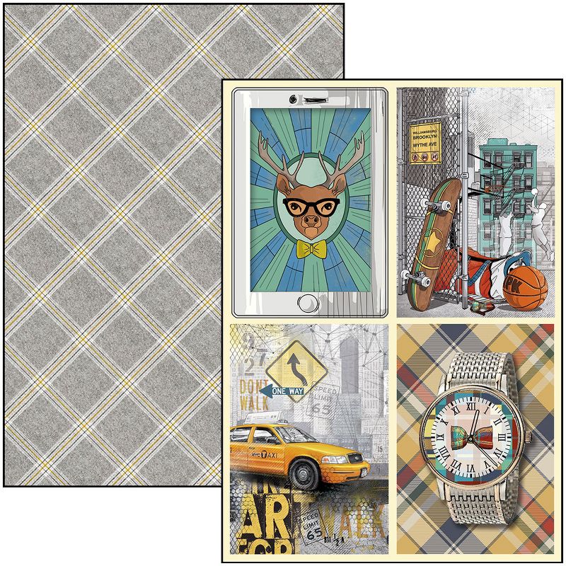 Ciao Bella Double-Sided Creative Pack 90lb A4 9/Pkg-Hipster, 9 Designs/1 Each