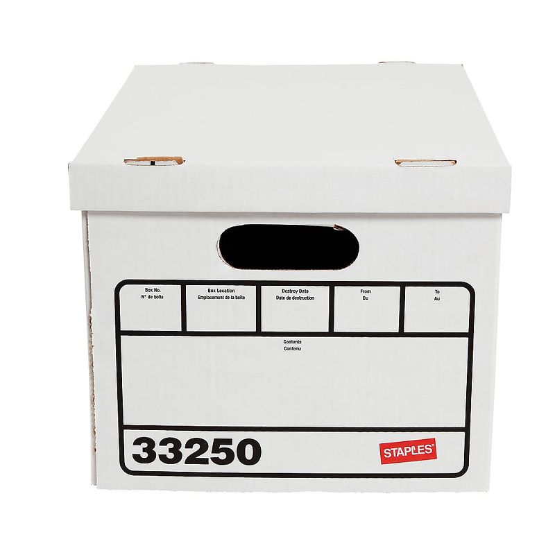 Staples Basic Duty Storage Boxes Letter/Legal Size 10/PK 33250