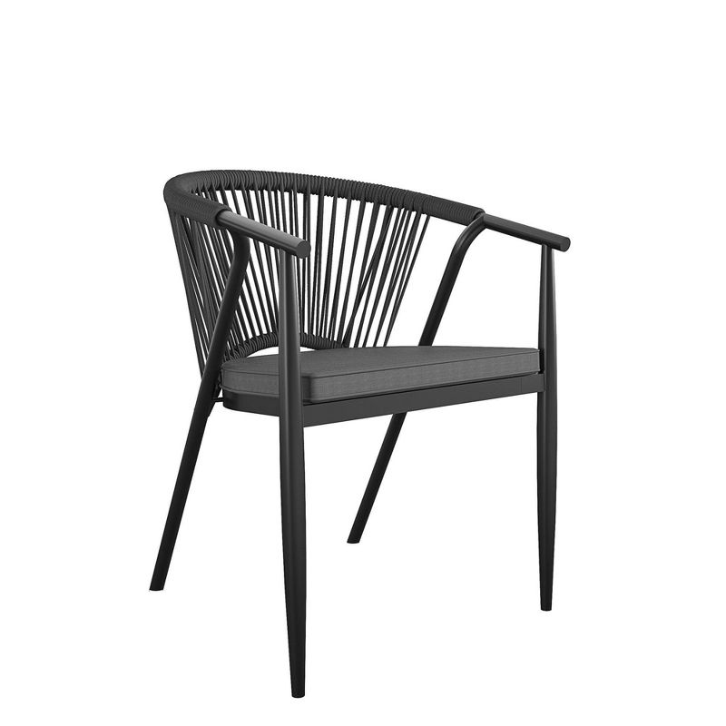 Circi 5pc Outdoor Dining Set - Black and Charcoal - CosmoLiving by Cosmoplitan