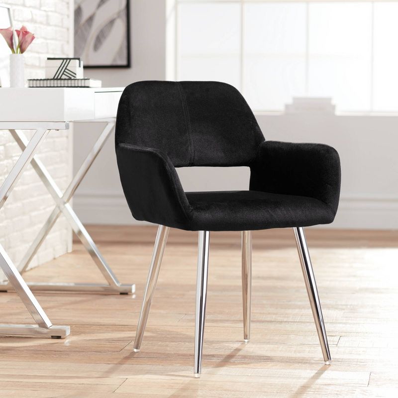55 Downing Street Martin Black Fabric Modern Dining Chair