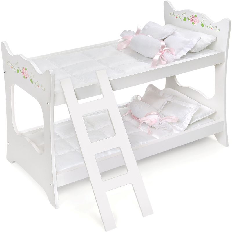 Badger Basket White Rose 18" Doll Bunk Bed