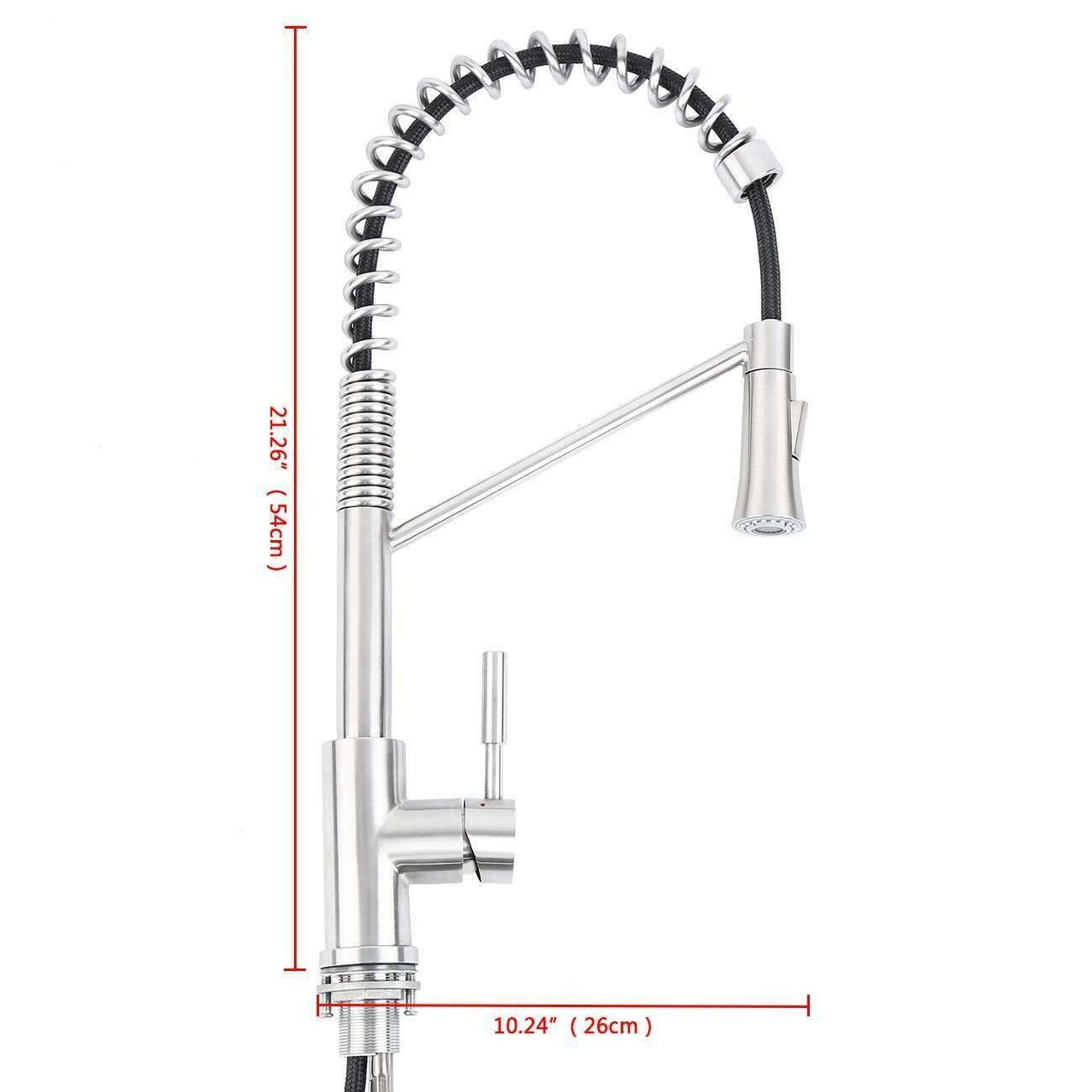 Kitchen Faucet Swivel Spout Pull Down Sprayer Deck Mount Sink Mixer Tap 1 Handle