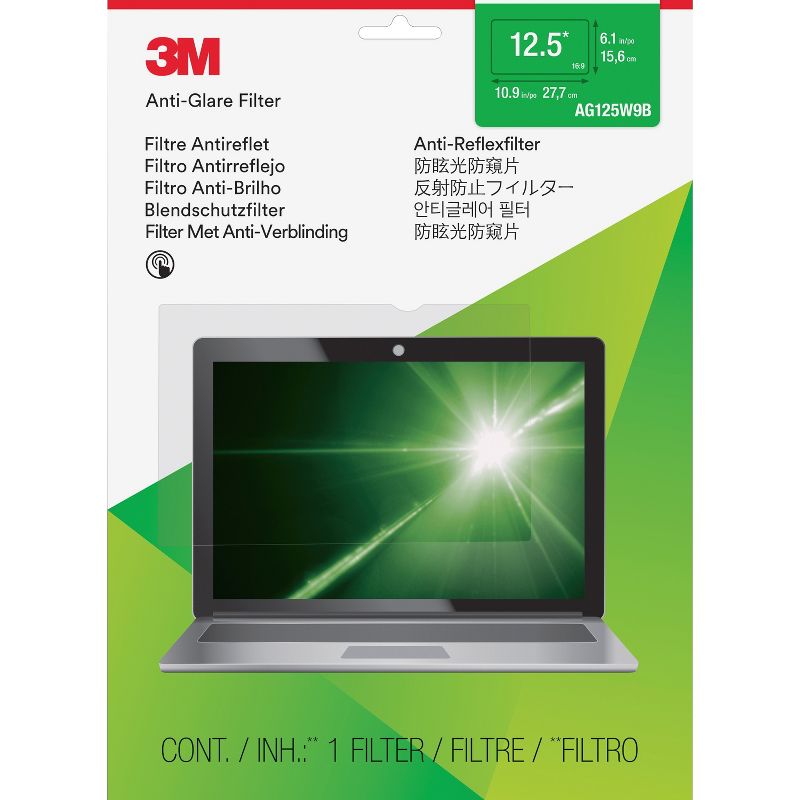 3M Anti-glare Filter f/12.5" Wide-screen Laptops 16:9 Clear AG125W9B
